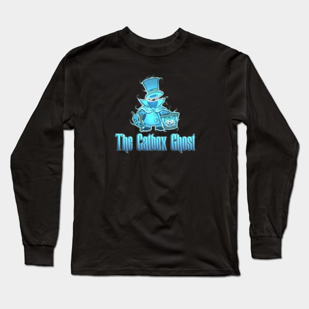 The Catbox Ghost Long Sleeve T-Shirt by Dustinart